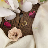 Vriksham Unique Gold Naths/Nose pin-White-G17521